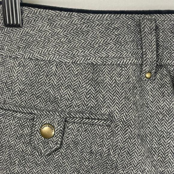 NWT Eddie Bauer Wool Blend Tweed Herringbone Dress Trousers Pants Gray 18 Lined - Picture 11 of 16